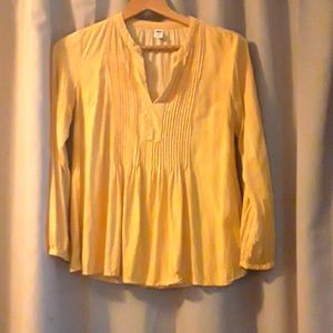 Yellow and white floral top